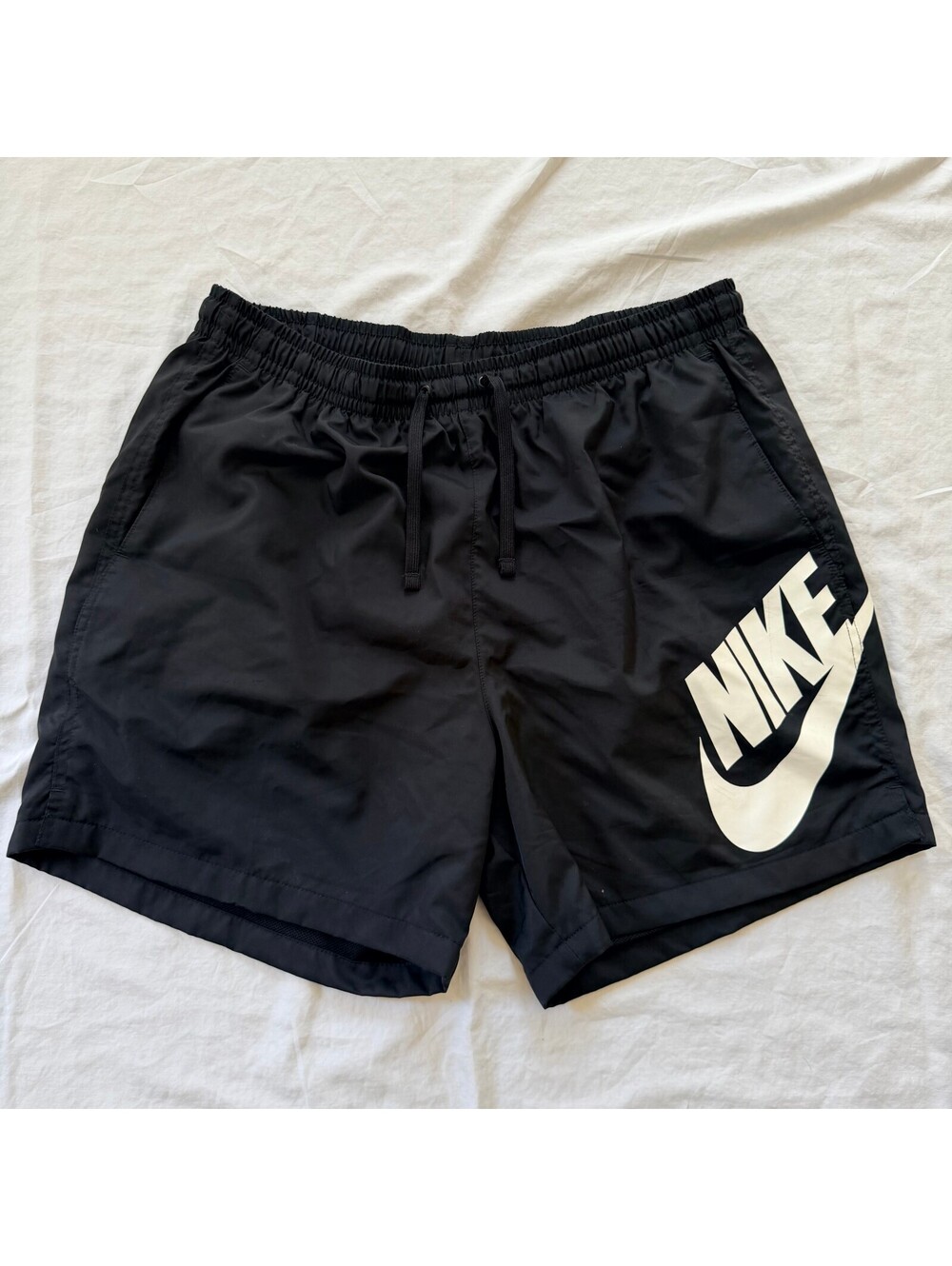 Nike Sportswear Woven Logo Shorts Mens XL Black White CV9302-010
